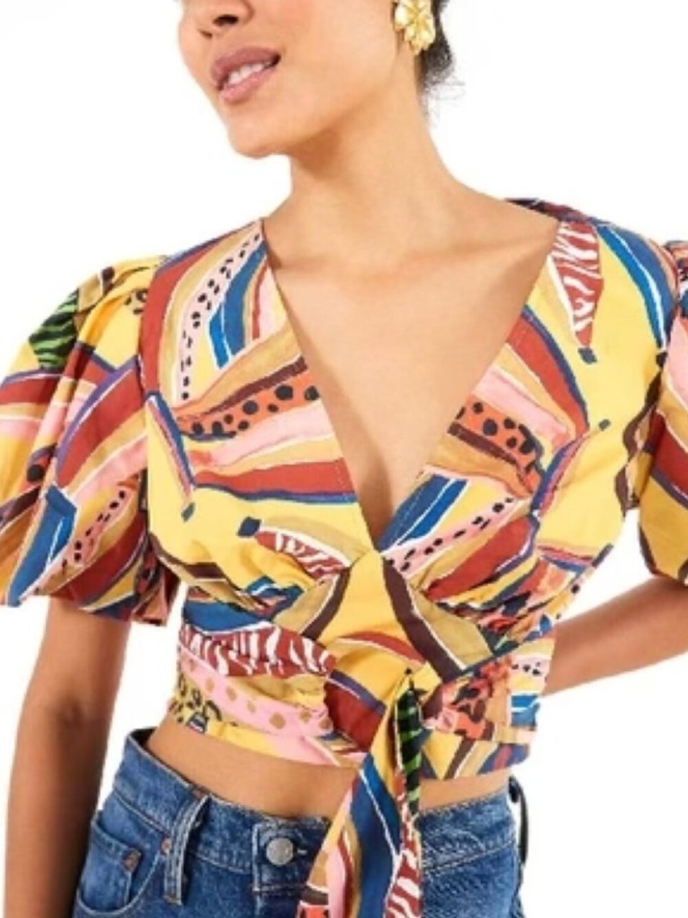 Farm Rio Tropical Print Top (M)
